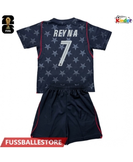 Günstige Vereinigte Staaten Giovanni Reyna #7 Auswärts Trikotsatzt Kinder WM 2026 Kurzarm (+ Kurze Hosen)